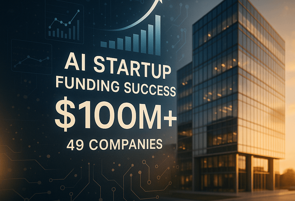 49 startups américaines d’IA lèvent 100 M$ et plus en 2025, égalant le record de 2024