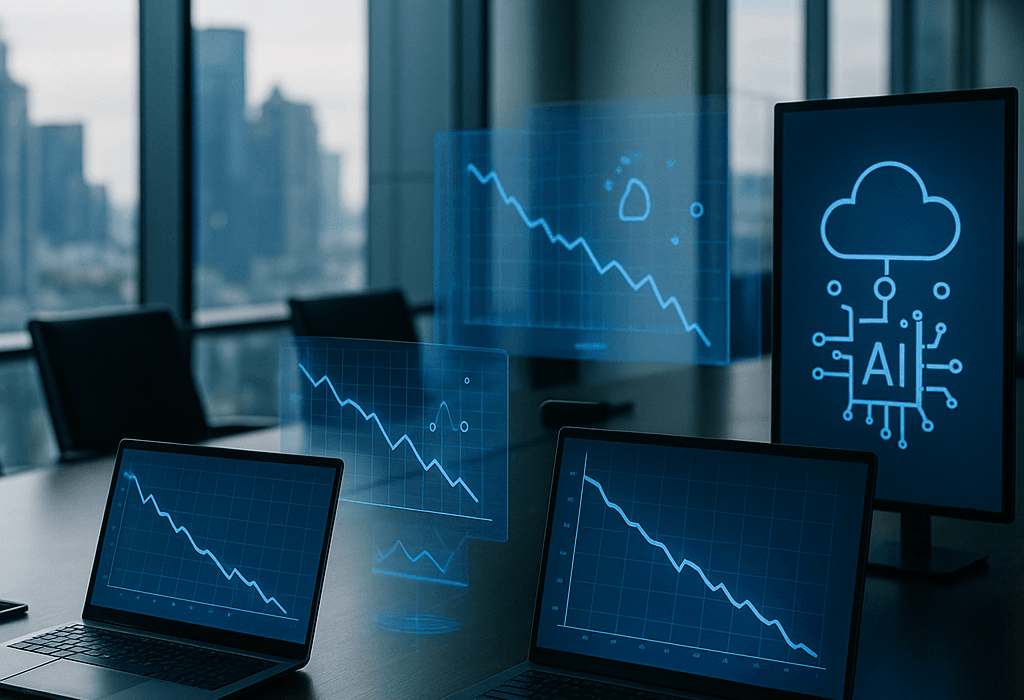 Baisse de 2% de l'action Microsoft suite à des objectifs de croissance ratés des équipes de vente en IA.