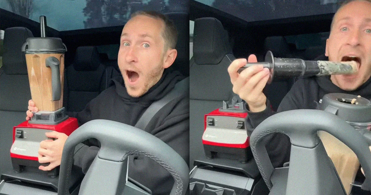 Le Cybertruck en Mode Autonome : Préparation d'un Mocha Frappuccino en Route