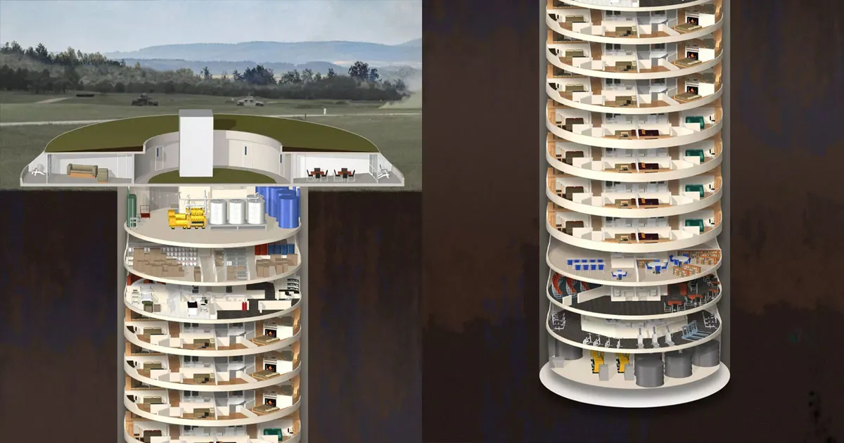 Un Bunker de Luxe avec Piscine, Cinéma et Sauna pour Survivre à l'Apocalypse Nucléaire.