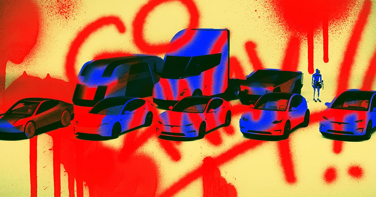 « Vague de Vandalisme et de Manifestations Ciblent Tesla »