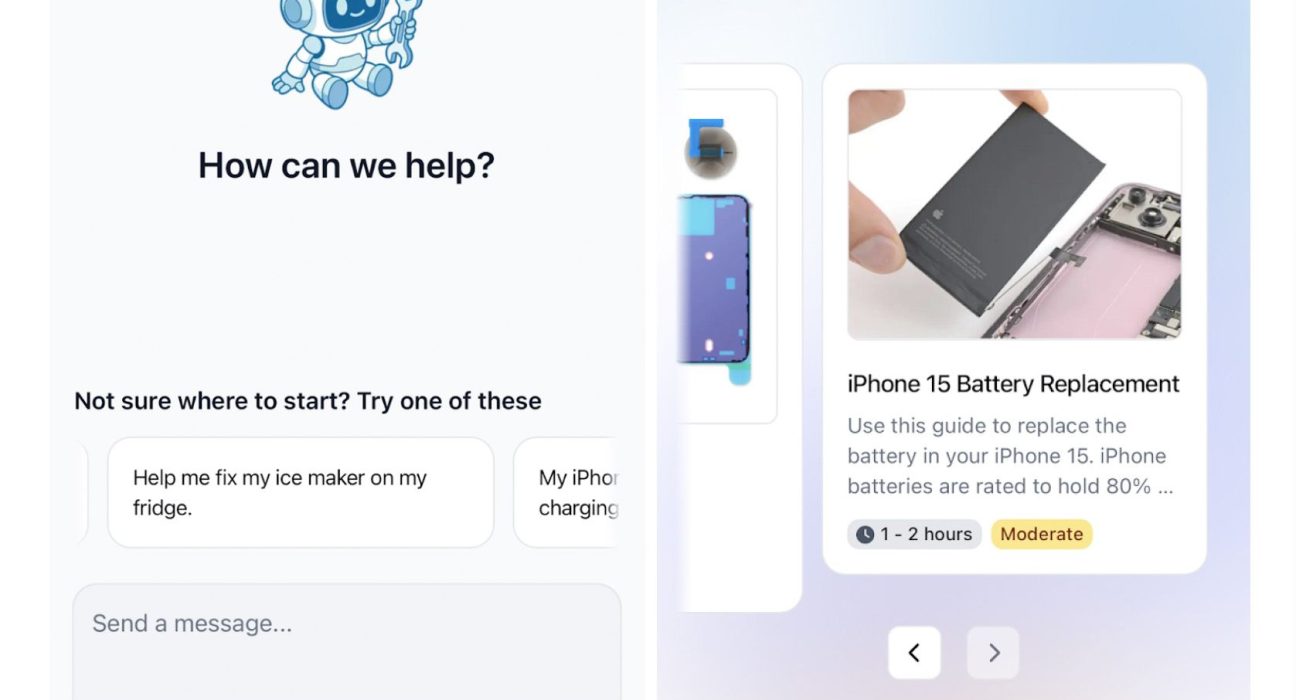 iFixit LANCE UN FIXBOT INTÉGRÉ D'IA POUR ASSISTER LES RÉPARATIONS AUTODIDACTES DES APPAREILS