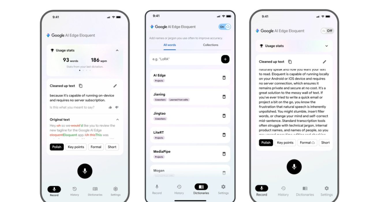 Google Lance une Application de Dictée AI Gratuite Fonctionnant Hors Ligne