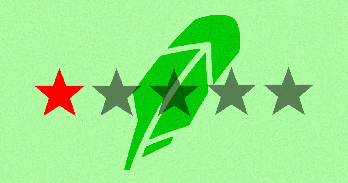 Robinhood : Évaluation Plongée à 1/5 Étoiles sur Google Play