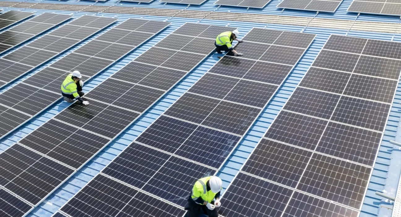 Clients émerveillés par l'impressionnant projet solaire en plein essor au site de stockage de l'Illinois