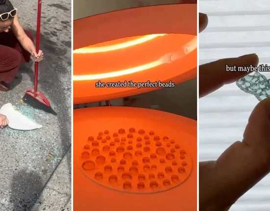Une artiste transforme des vitres de voiture brisées en bijoux après avoir découvert une passion pendant le COVID.