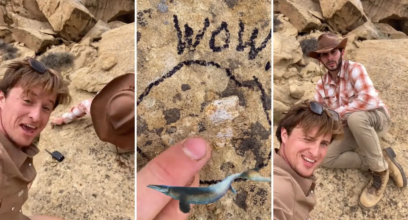 Des chasseurs de fossiles découvrent un mystère dinosaure : une mâchoire de Mosasaure ou un os enfoui?