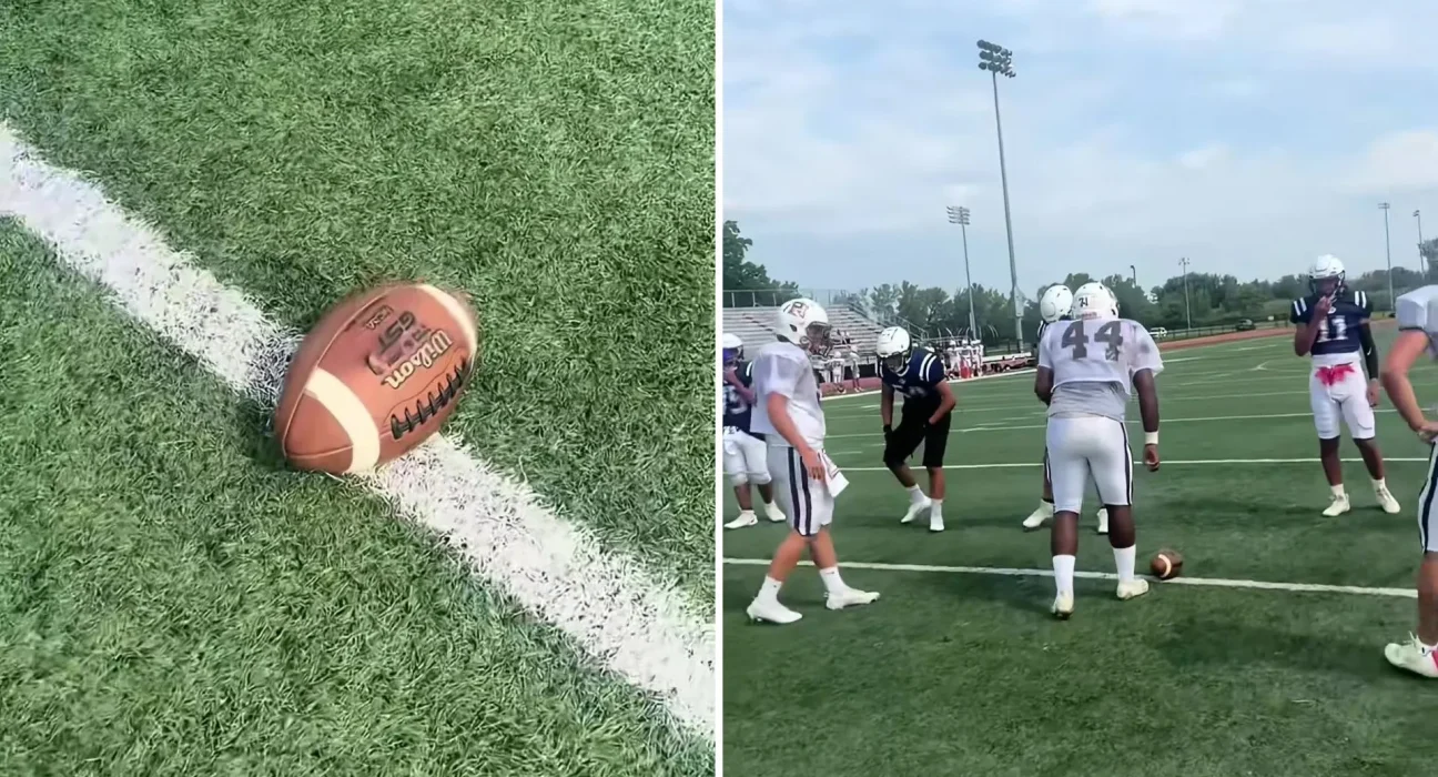 Match de football lycéen interrompu par l'apparition d'un moucheron envahissant sur le ballon