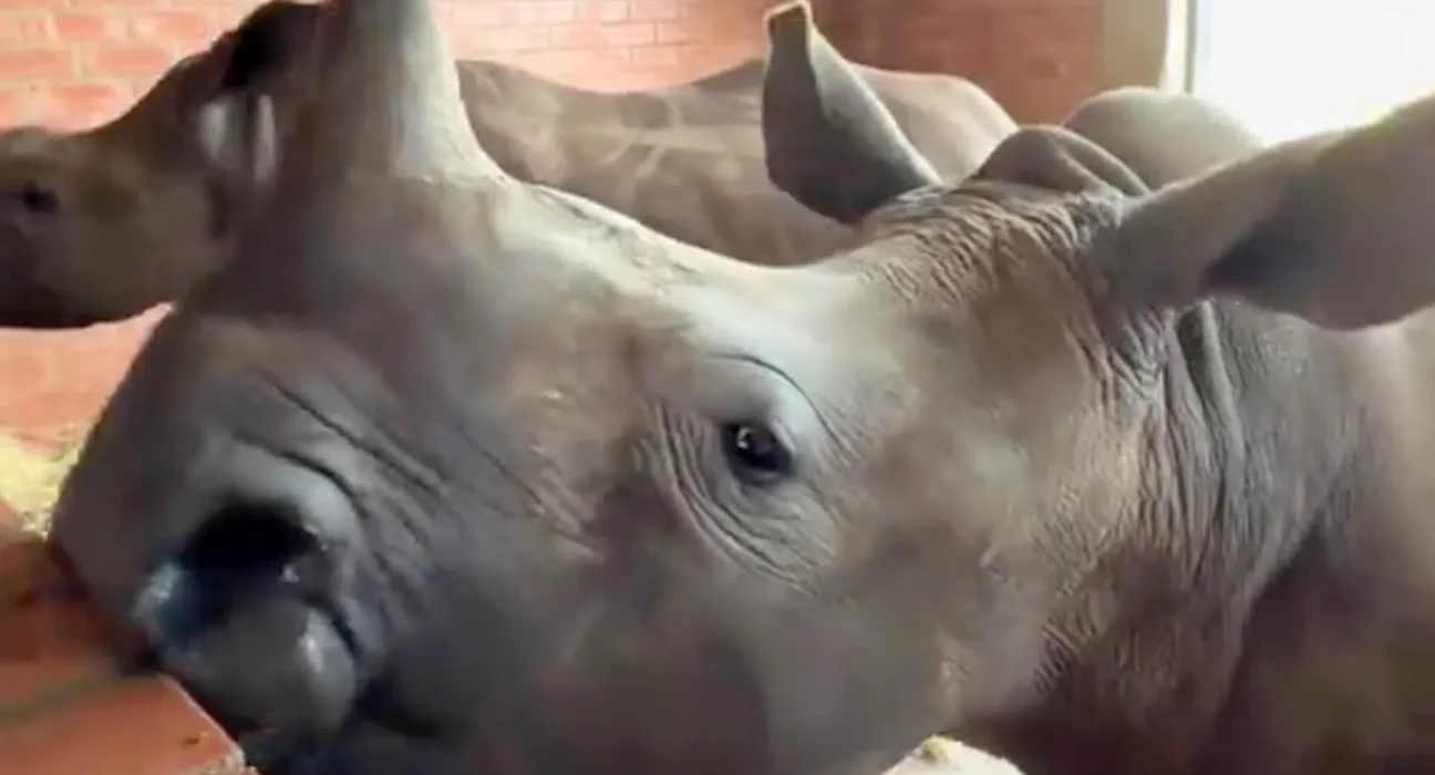 Un étudiant en médecine vétérinaire filme des bébés rhinocéros et leurs cris évoquant ceux des baleines surprennent tout le monde.