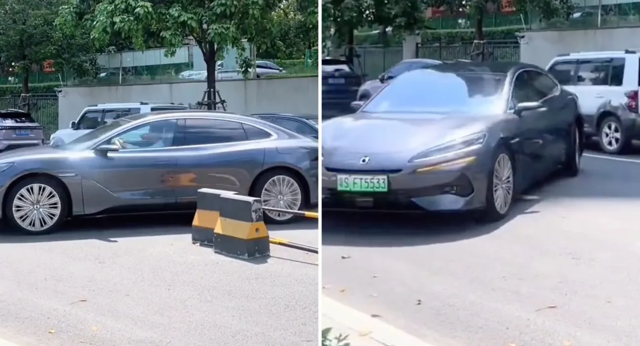 Une vidéo spectaculaire de la berline BYD réalisant un virage de char dans un espace restreint.