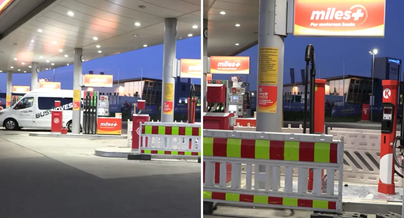 En Norvège, une station-service remplace ses pompes par une nouvelle banque de chargeurs pour véhicules électriques.