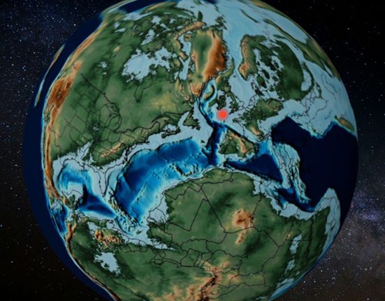 Où se trouvait ce fossile il y a 200 millions d'années ?