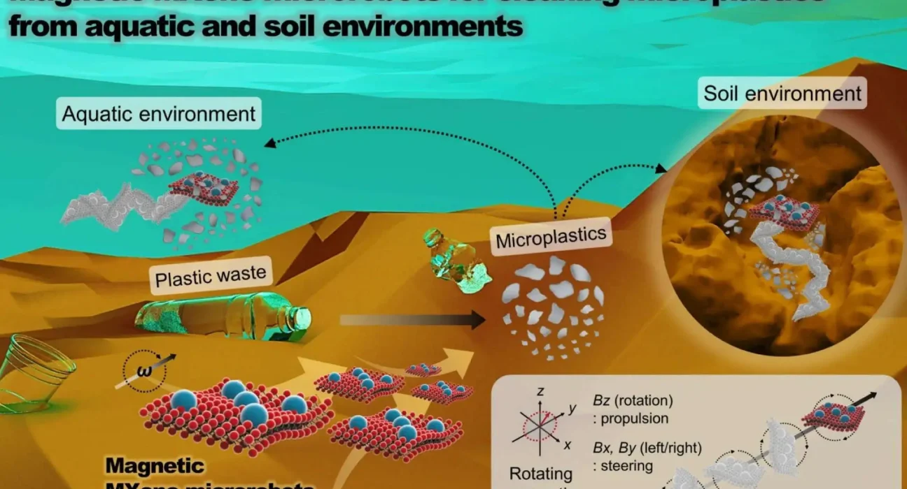 Des chercheurs dirigent des essaims de microrobots magnétiques pour éliminer 94 % des microplastiques de l'eau.