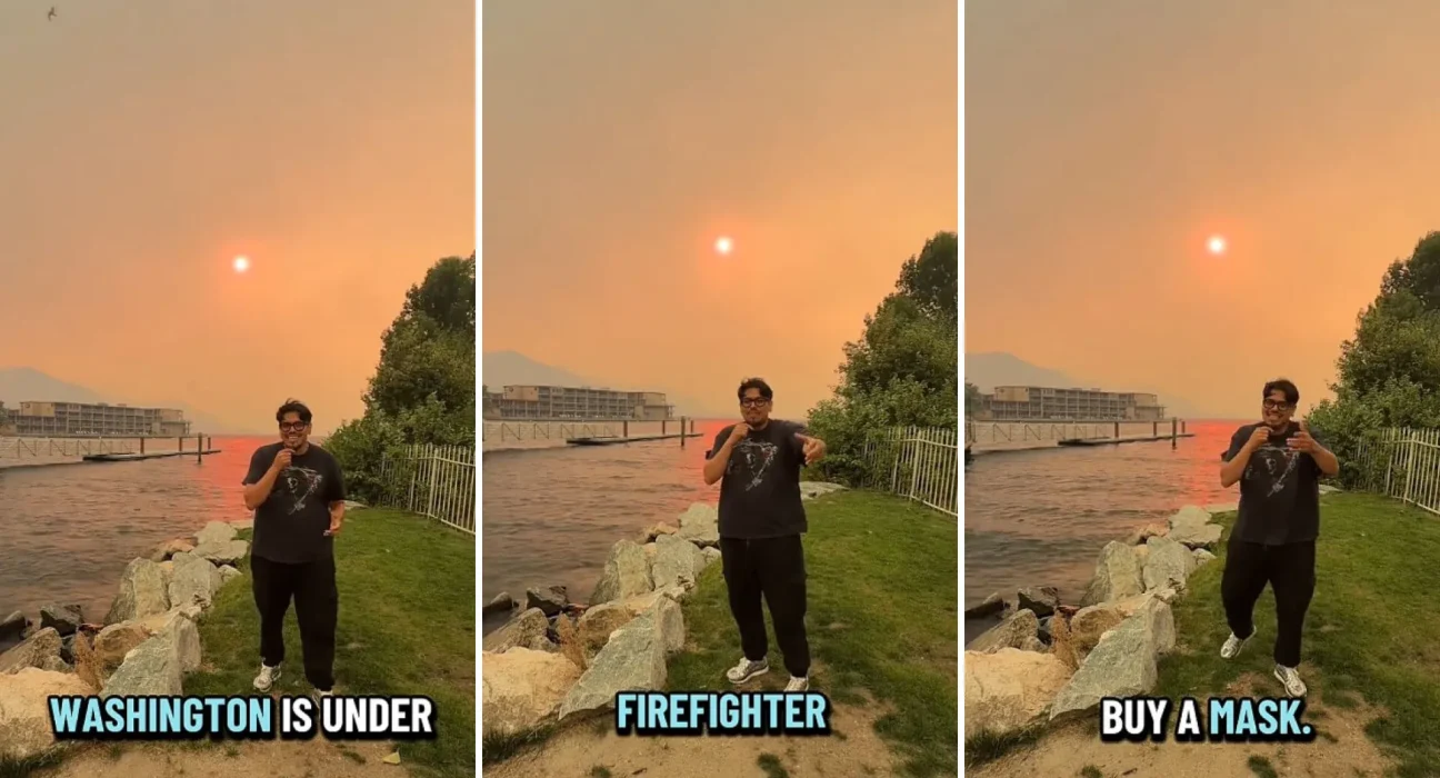 Un créateur de Washington capture la clarté matinale avant l'arrivée de la fumée des feux de forêt