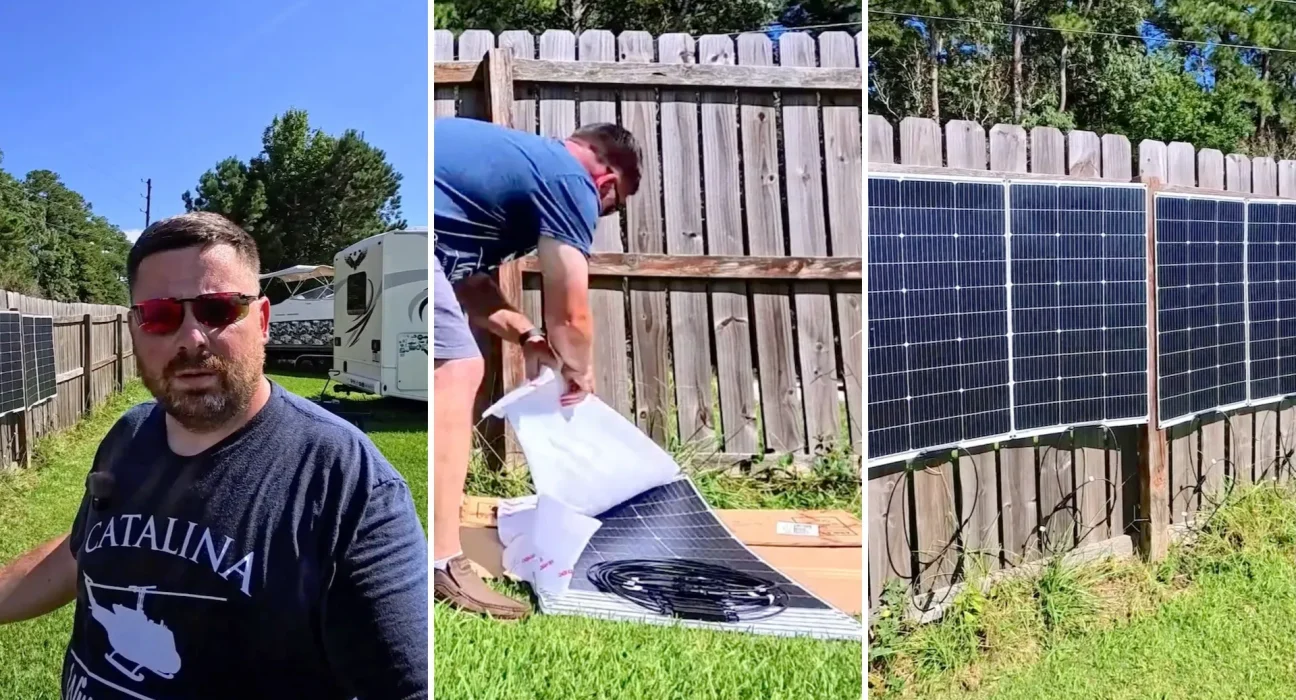 Un passionné de solaire installe 1 000 watts sur sa clôture en seulement 20 minutes.