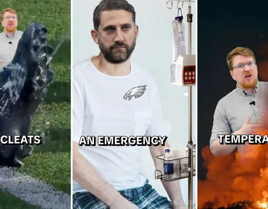 Une vidéo révèle comment un gazon à 157 degrés a fait fondre les crampons des joueurs des Eagles et des Titans